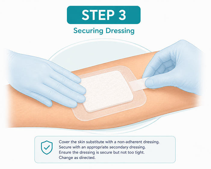 Wound dressing secured and monitored